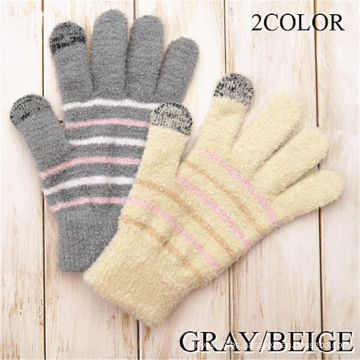 La venta caliente cepilló los guantes calientes de las señoras al aire libre del invierno